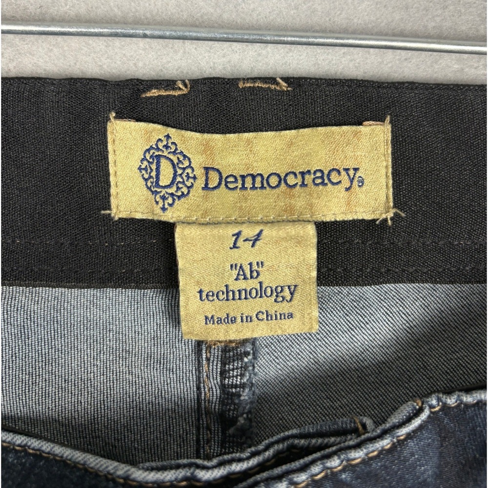 Democracy Ab technology Bootcut Jeans Slimming Dark Wash 14 Indigo Blue - Picture 5 of 9